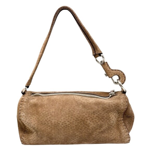 PRADA Vintage Triangle Logo One Shoulder Bag Textured Suede Leather [106467] - Picture 6 of 13